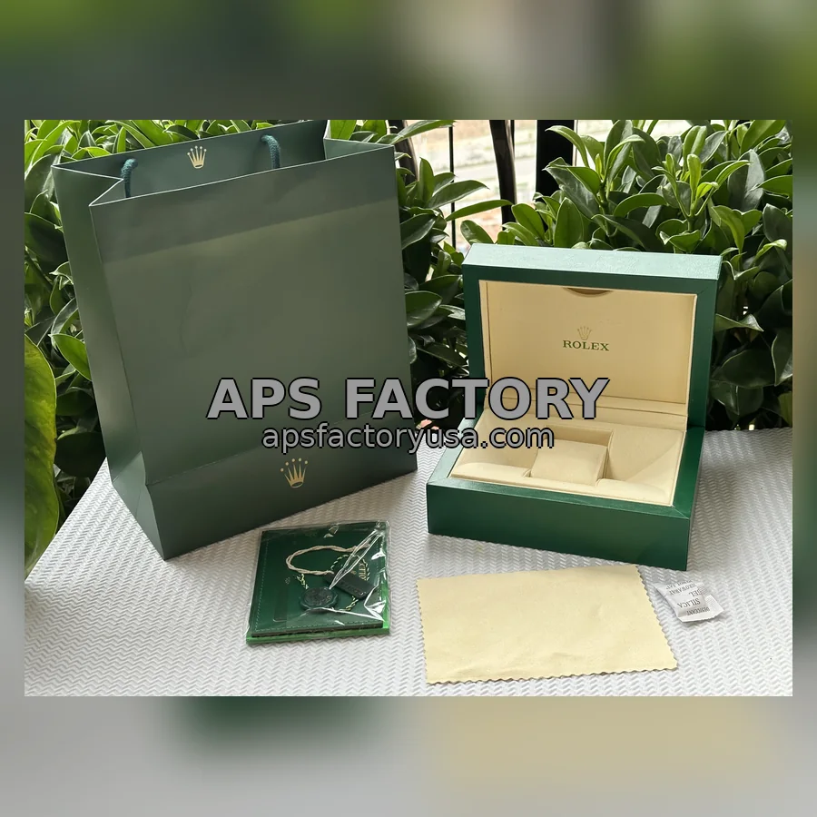 Rolex presentation box with papers and carrier bag