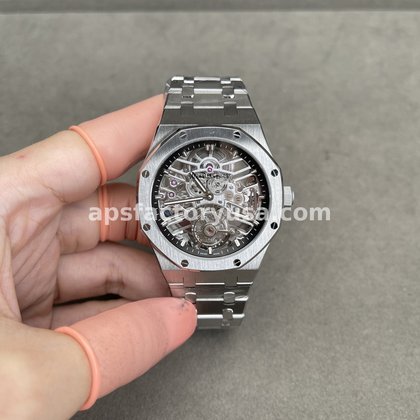 QC photographs, Royal Oak Openworked 15407ST, 8 frames
