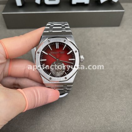 QC photographs, Royal Oak Tourbillon 41mm, red dial, 7 frames